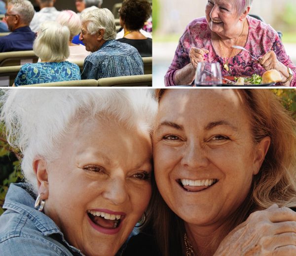 Smiling senior citizens