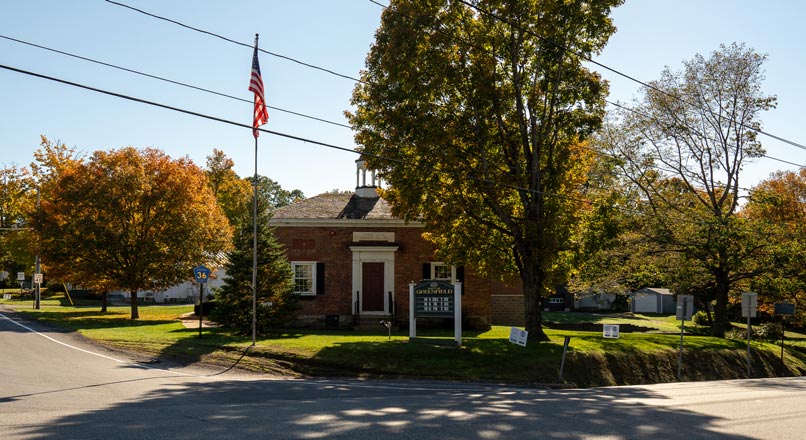 Greenfield town hall building exterior
